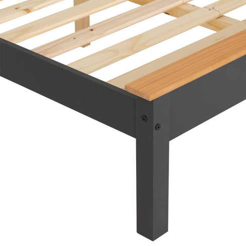 Monaco 4FT6 Bed Low Foot End - Grey/Oak Effect